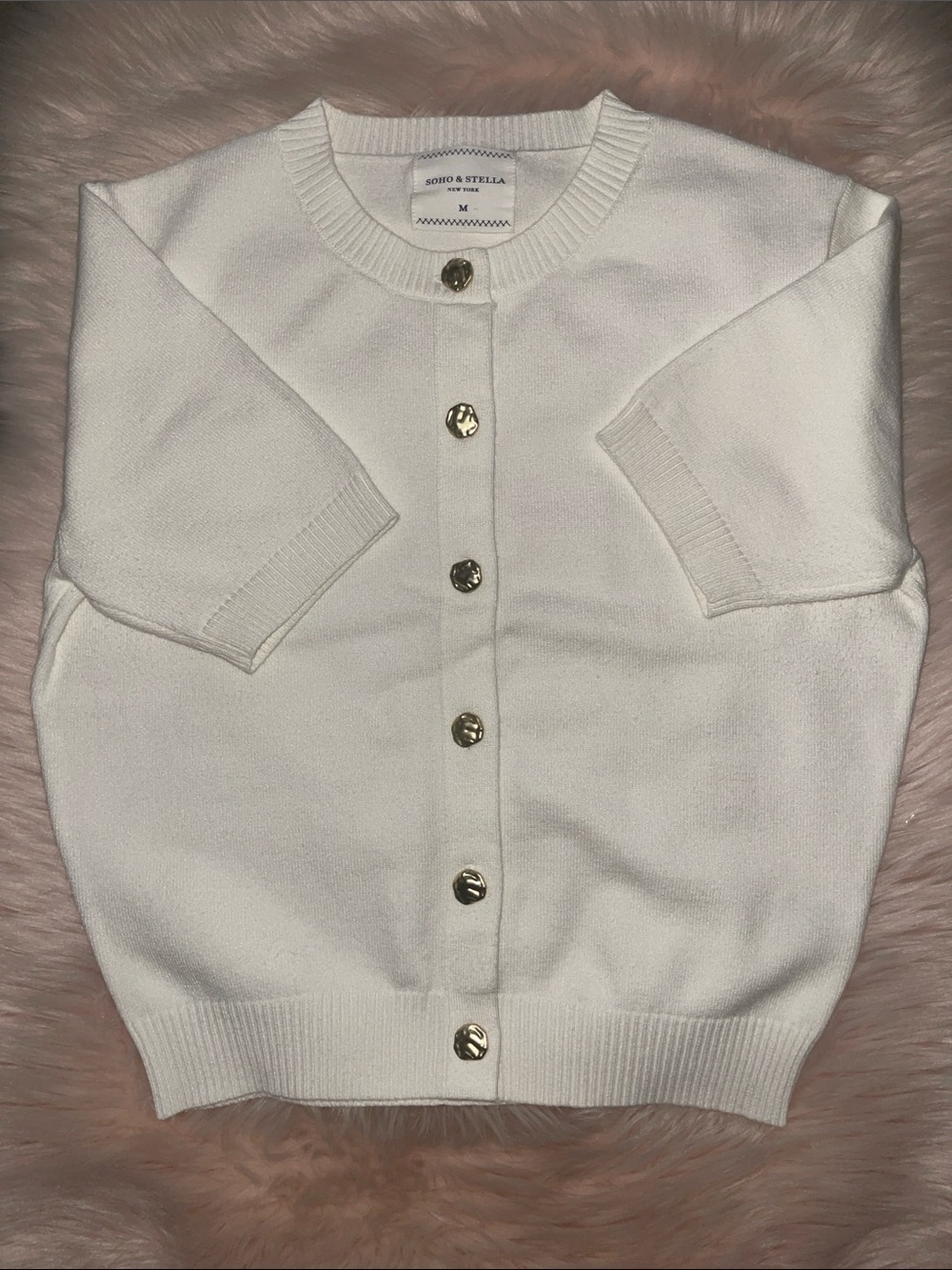 Soho & Stella Gold Button Cardigan